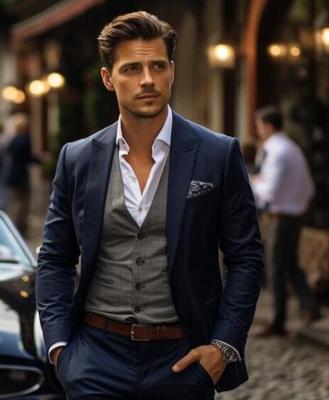 Successful man enjoying life